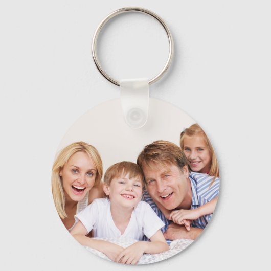 Maak Je Eigen Foto Aangepaste Afbeelding Dubbelzij Sleutelhanger (Voorkant)