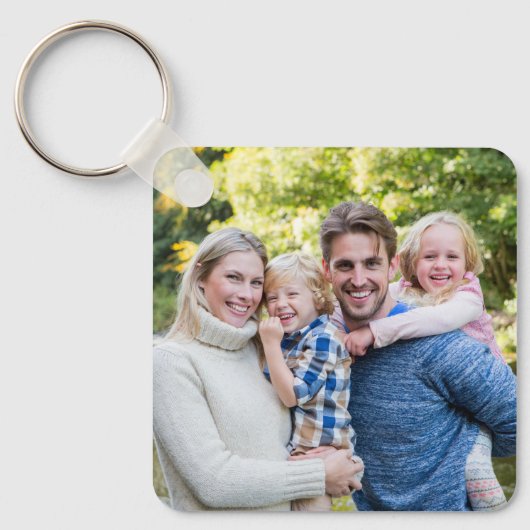 Maak Je Eigen Foto Aangepaste Afbeelding Dubbelzij Sleutelhanger (Voorkant)