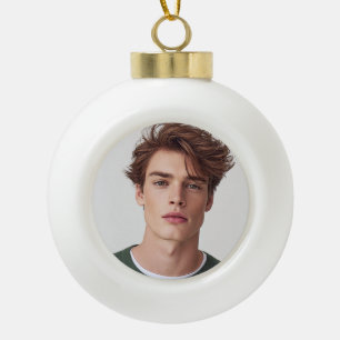 Maak je eigen foto aangepaste afbeelding keramische bal ornament