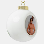 Maak Je Eigen Foto Aangepaste Afbeelding Keramische Bal Ornament (Links)
