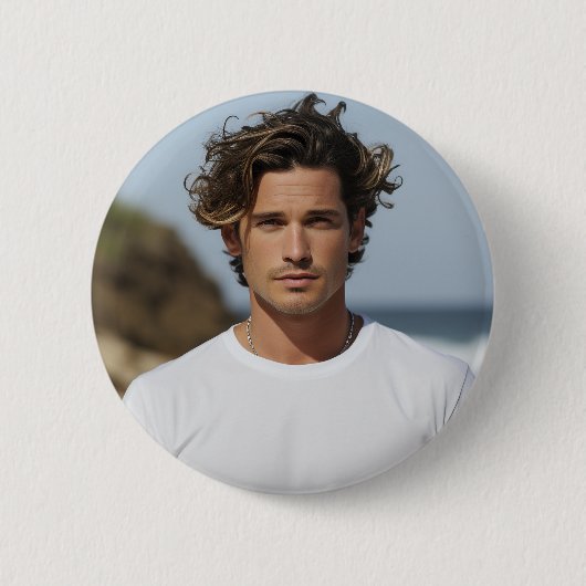 Maak je eigen foto aangepaste afbeelding ronde button 5,7 cm (Voorkant)