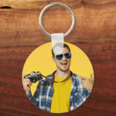 Maak je Eigen Foto Aangepaste Afbeelding Sleutelhanger (Achterkant)