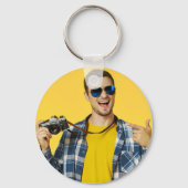 Maak je Eigen Foto Aangepaste Afbeelding Sleutelhanger (Achterkant)