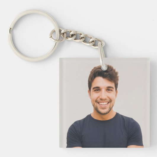 Maak je Eigen Foto Aangepaste Afbeelding Sleutelhanger (voorkant)