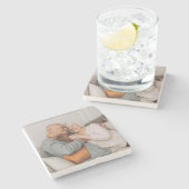 Maak Je Eigen Foto Aangepaste Afbeelding Stenen Onderzetter (Zijkant)