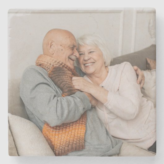 Maak Je Eigen Foto Aangepaste Afbeelding Stenen Onderzetter (Voorkant)