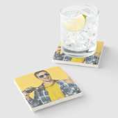 Maak je Eigen Foto Aangepaste Afbeelding Stenen Onderzetter (Zijkant)