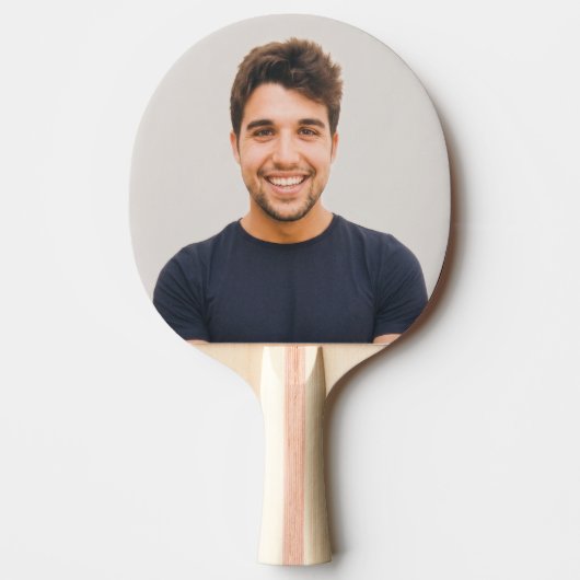 Maak je Eigen Foto Aangepaste Afbeelding Tafeltennisbatje (Voorkant)