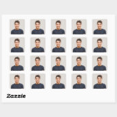 Maak je Eigen Foto Aangepaste Afbeelding Vierkante Sticker (Vel)