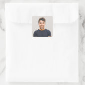 Maak je Eigen Foto Aangepaste Afbeelding Vierkante Sticker (Tas)