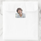 Maak je eigen foto aangepaste afbeelding vierkante sticker (Tas)