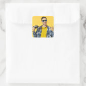 Maak je Eigen Foto Aangepaste Afbeelding Vierkante Sticker (Tas)