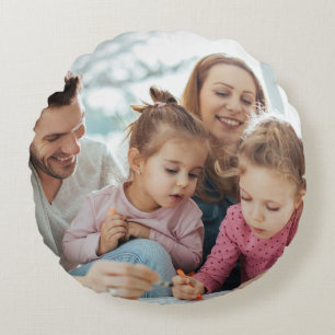 Maak Je Eigen Foto Aangepaste Dubbelzijdige Prent Rond Kussen