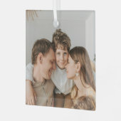 Maak Je Eigen Foto Aangepaste Foto DIY Glas Ornament (Voorkant links)
