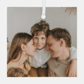 Maak Je Eigen Foto Aangepaste Foto DIY Glas Ornament (Achterkant)