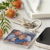Maak Je Eigen Foto Aangepaste Foto DIY Sleutelhanger (Voorkant Rechts)