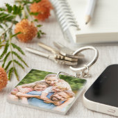 Maak Je Eigen Foto Aangepaste Foto DIY Sleutelhanger (Voorkant Rechts)