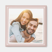 Maak je eigen foto aangepaste pink favours magneet (Voorkant)