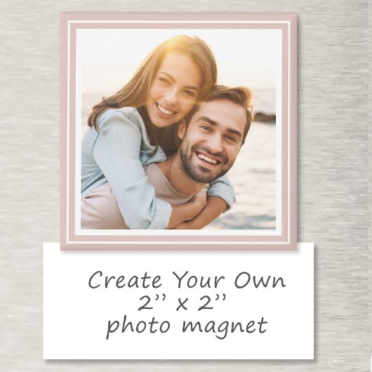 Maak je eigen foto aangepaste pink favours magneet