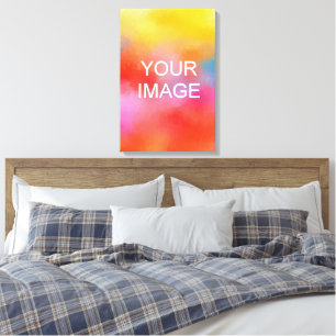 Maak je eigen foto Afbeelding uitgerekt verticaal Canvas Afdruk