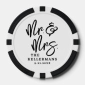 Maak Je Eigen Foto Bruiloft Poker Chips (Voorkant)