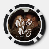 Maak Je Eigen Foto Bruiloft Poker Chips (Achterkant)