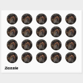 Maak Je Eigen Foto Bruiloft Ronde Sticker (Vel)