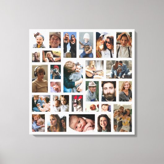 Maak Je Eigen Foto Collage Canvas Afdruk (Voorkant)