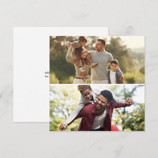 Maak Je Eigen Foto Collage Met 2 Foto's Feestdagenkaart (Voorkant / Achterkant)