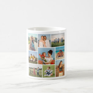 Maak je eigen foto collage met 9 foto's koffiemok