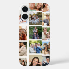 Maak je eigen foto collage van 14 foto's iPhone 16 hoesje
