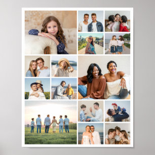 Maak je eigen foto collage van 15 foto's poster