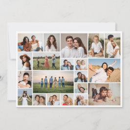 Maak Je Eigen Foto Collage van 20 Foto's Notitiekaartje