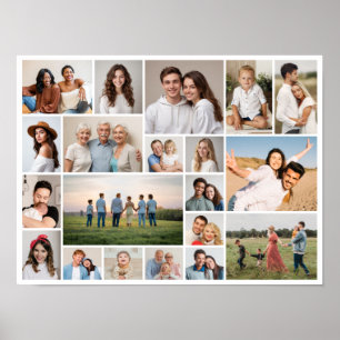 Maak Je Eigen Foto Collage van 20 Foto's Poster
