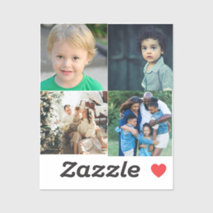 Maak Je Eigen Foto Collage Van 4 Foto's Sticker