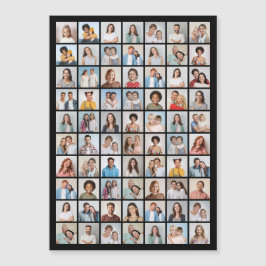 Maak Je Eigen Foto Collage van 70 Foto's Magnetische Uitnodiging