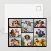 Maak Je Eigen Foto Collage van 8 Foto's Briefkaart (Voorkant / Achterkant)