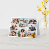 Maak Je Eigen Foto Collage van 8 Foto's Kaart (Gele Bloem)