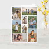 Maak Je Eigen Foto Collage van 8 Foto's Kaart (Gele Bloem)