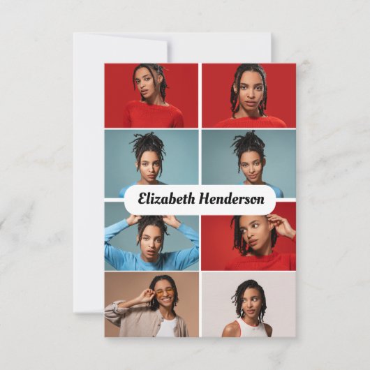 Maak Je Eigen Foto Collage van 8 Foto's Kaart (Voorkant)