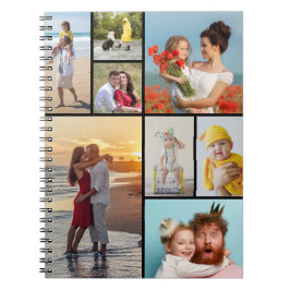 Maak Je Eigen Foto Collage van 8 Foto's Notitieboek