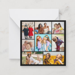 Maak Je Eigen Foto Collage van 8 Foto's Notitiekaartje