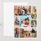 Maak Je Eigen Foto Collage Van 8 Foto's Notitiekaartje (Voorkant / Achterkant)