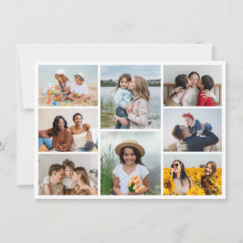 Maak Je Eigen Foto Collage van 8 Foto's Notitiekaartje