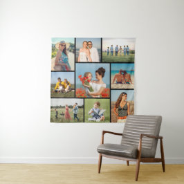 Maak Je Eigen Foto Collage van 9 Foto's Wandkleed