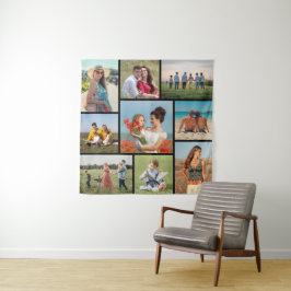 Maak Je Eigen Foto Collage van 9 Foto's Wandkleed