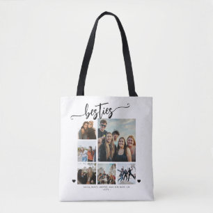Maak je eigen foto collage van beste vrienden tote bag
