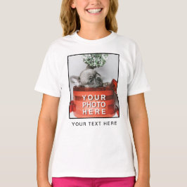 Maak Je Eigen Foto & Custom Tekst T-Shirt