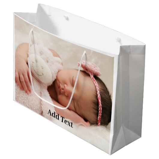 Maak Je Eigen Foto en Tekst Groot Cadeauzakje (Voorkant Gekanteld)