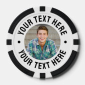 Maak je eigen foto en tekst poker chips (Voorkant)